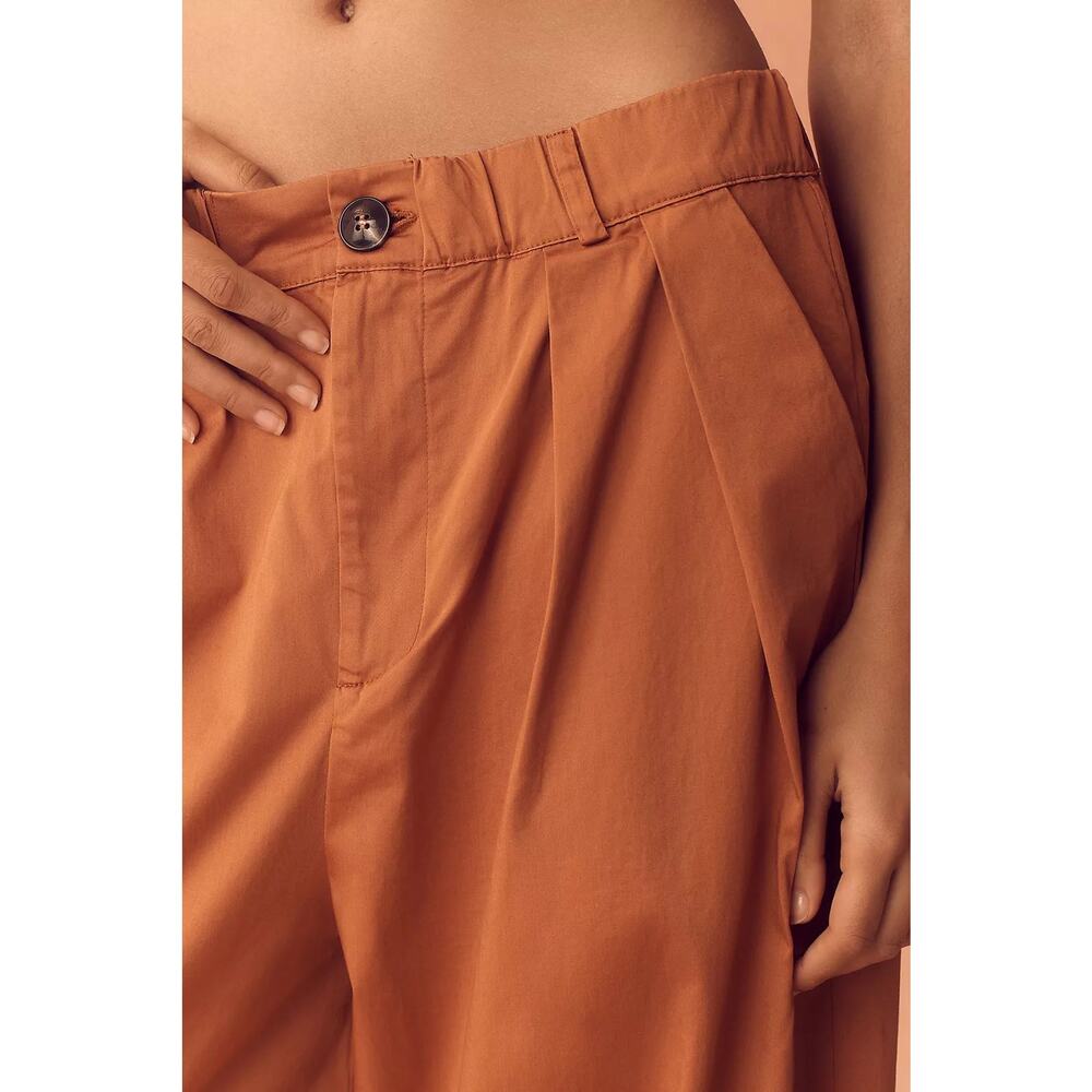 Anthropologie Maeve Curve Poplin Barrel Pants L - Picture 2 of 10